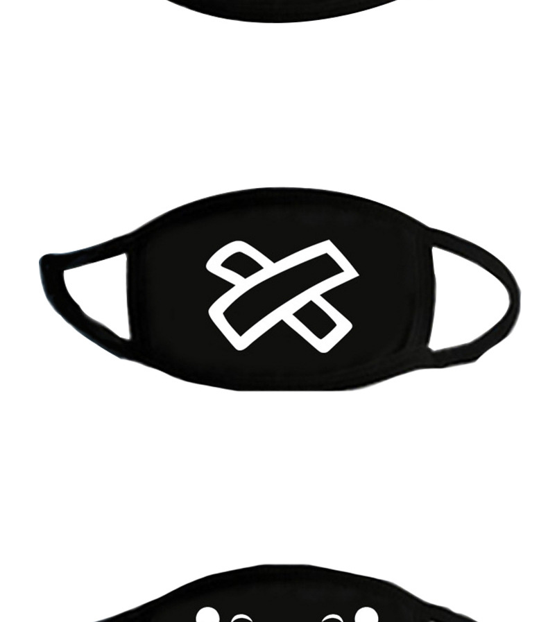 创意可爱卡通黑色纯棉口罩 秋冬个性立体男女户外防尘口罩