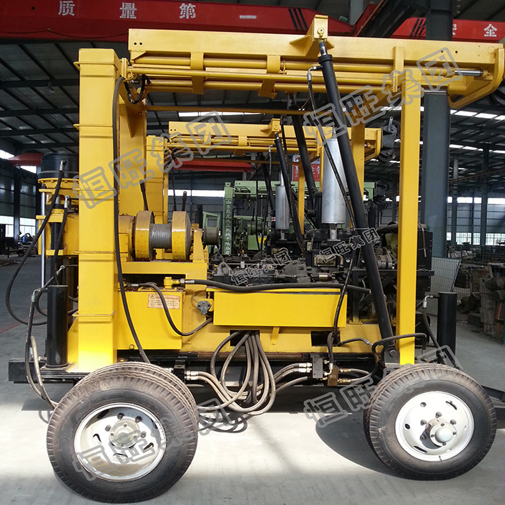 xy系列钻机厂家 xy-230t轮式牵引液压岩心钻机 供应拖车式钻探机