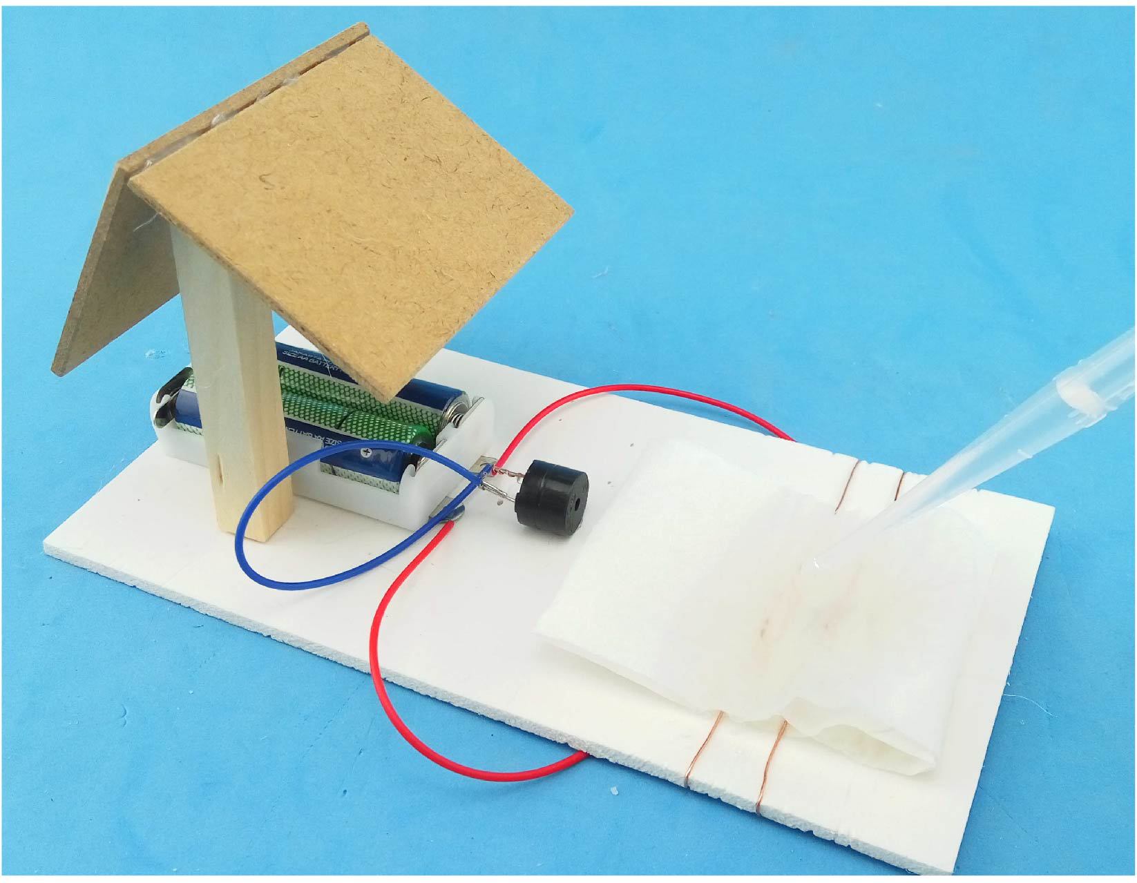 学生手工作业材料包diy实验科技小制作小发明下雨报警器