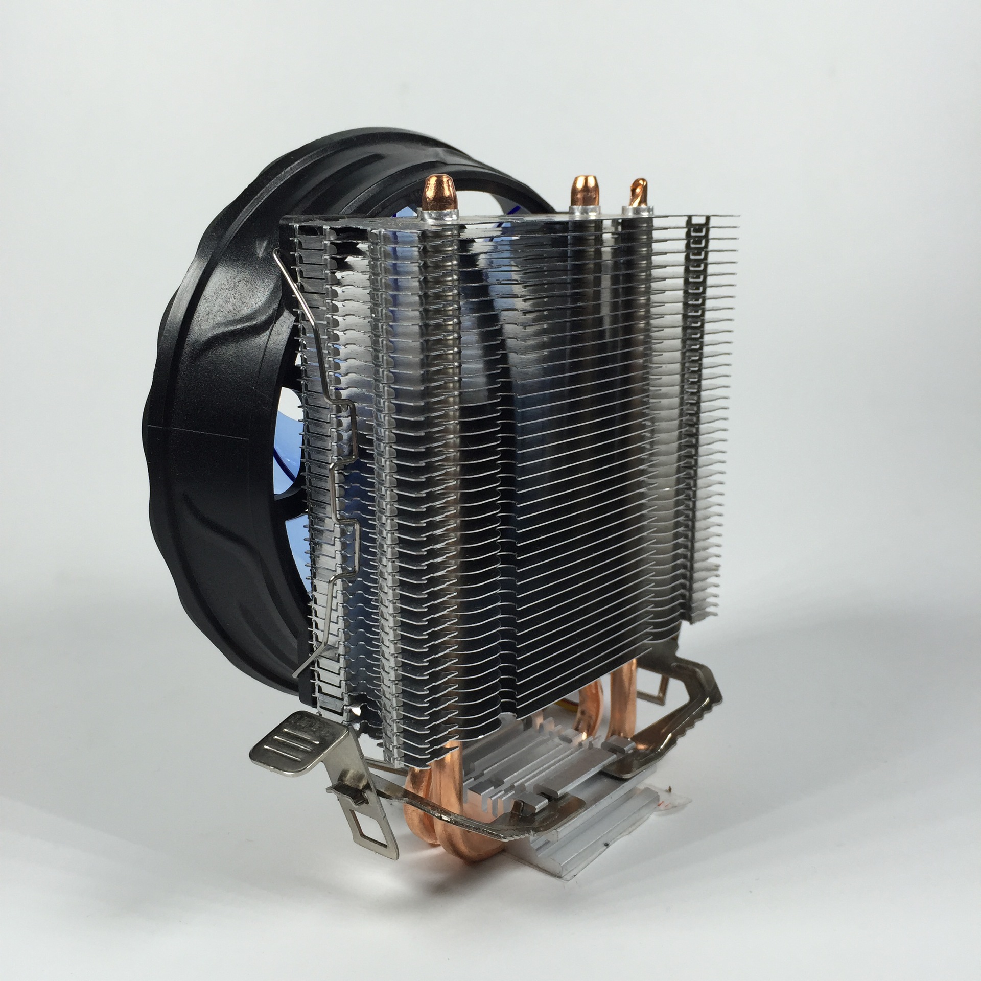 蓝龙d200-l 静音12cm 透明蓝光风扇 多平台双热管散热器厂家直销