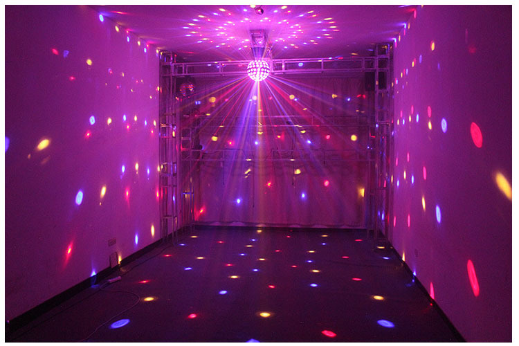 led舞台灯具水晶魔球灯无极旋转灯闪光灯带遥控声控舞台灯批发款