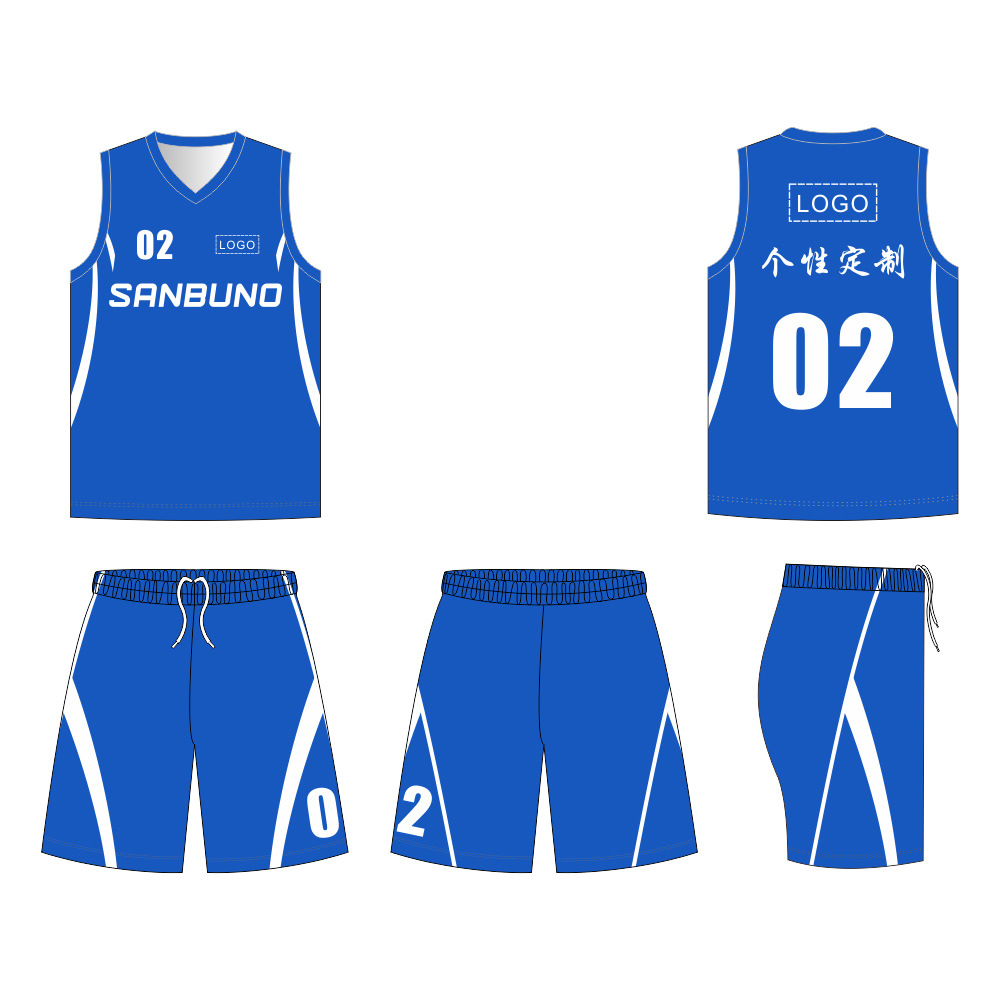 厂家直销个性篮球服套装图案名字号码logo免费设计批发定制热销