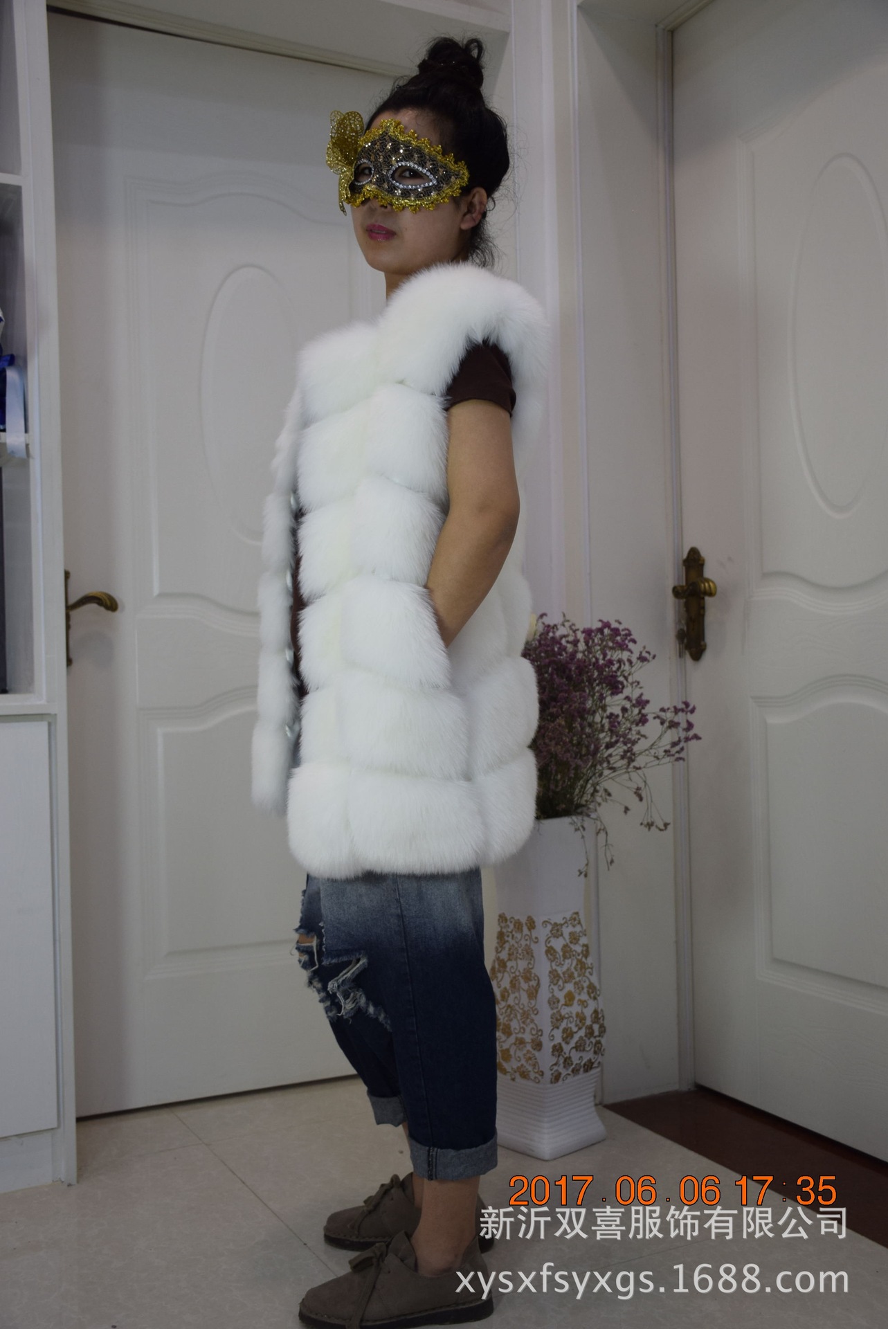 48 Stitching Fur Haining Fur Autumn and Winter New Imitation Fox Fur Fur Vest Women's Casual Furry Coat Women