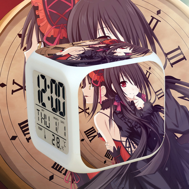 约会大作战闹钟约会大作战七彩发光时钟动漫七彩变色闹钟