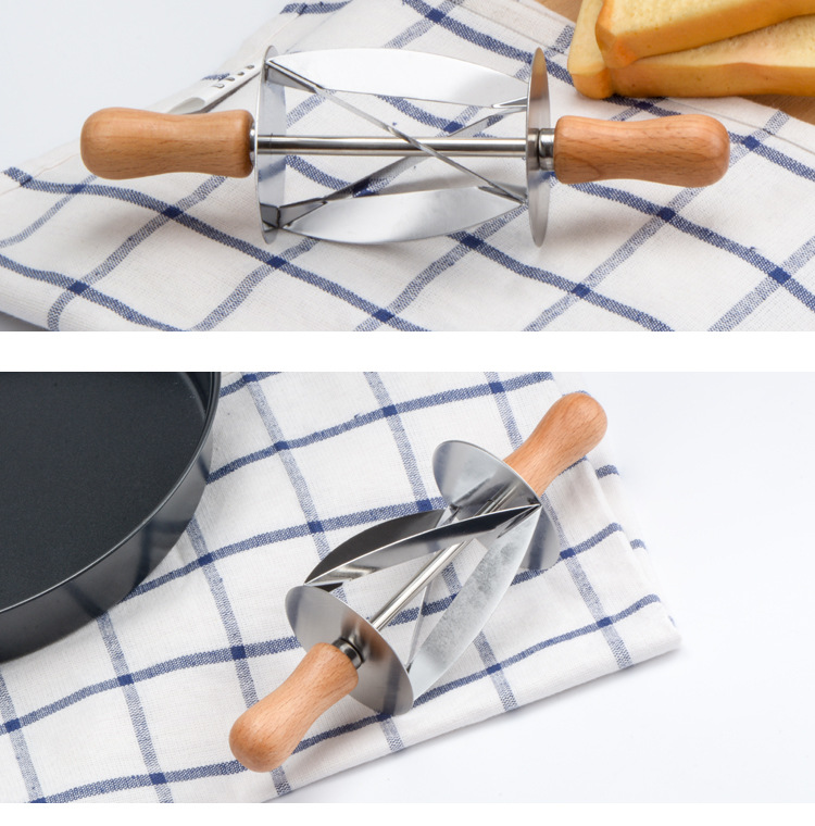 烘焙工具 牛角包工具 滚轴不锈钢牛角包切皮器 羊角包牛角包刀