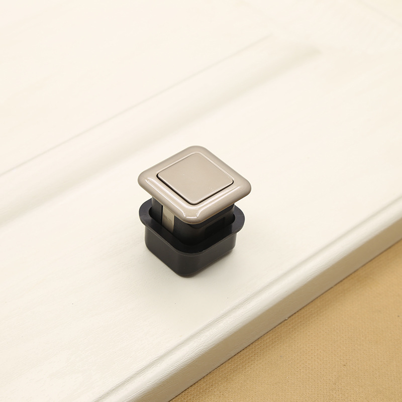 暗拉手嵌入式隐形抽屉弹簧拉手现代简约衣柜方形榻榻米暗藏把手