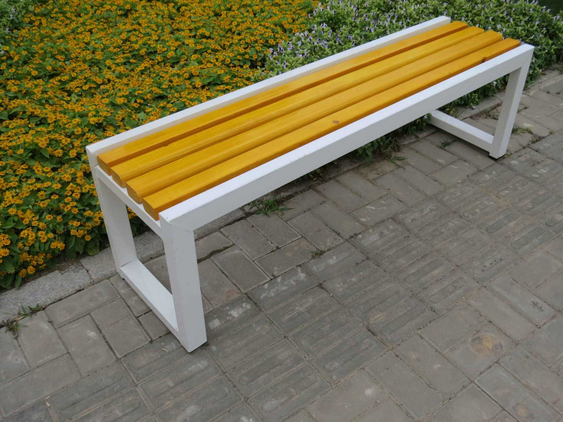 户外防腐休闲排椅公园椅子浴室更衣长椅休息铁艺长凳阳台实木条凳