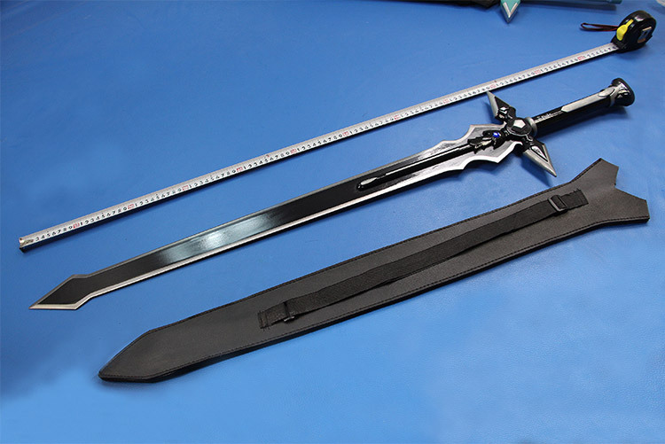 动漫cosplay太刀剑神域道具武器 桐谷和人 黑色逐暗者未开刃