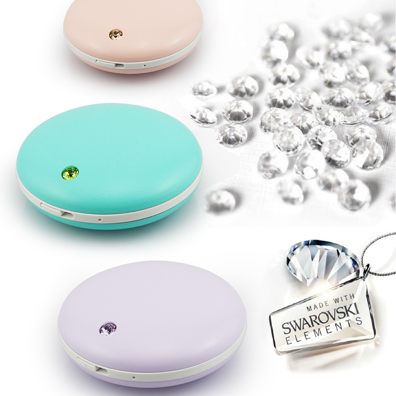 水晶钻石充电暖手宝暖手炉怀炉暖宝宝电热饼移动电源礼物