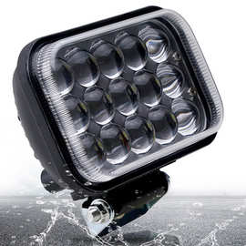 12v24v汽车led射灯345寸方灯货车越野摩托车工程车透镜聚光改装灯