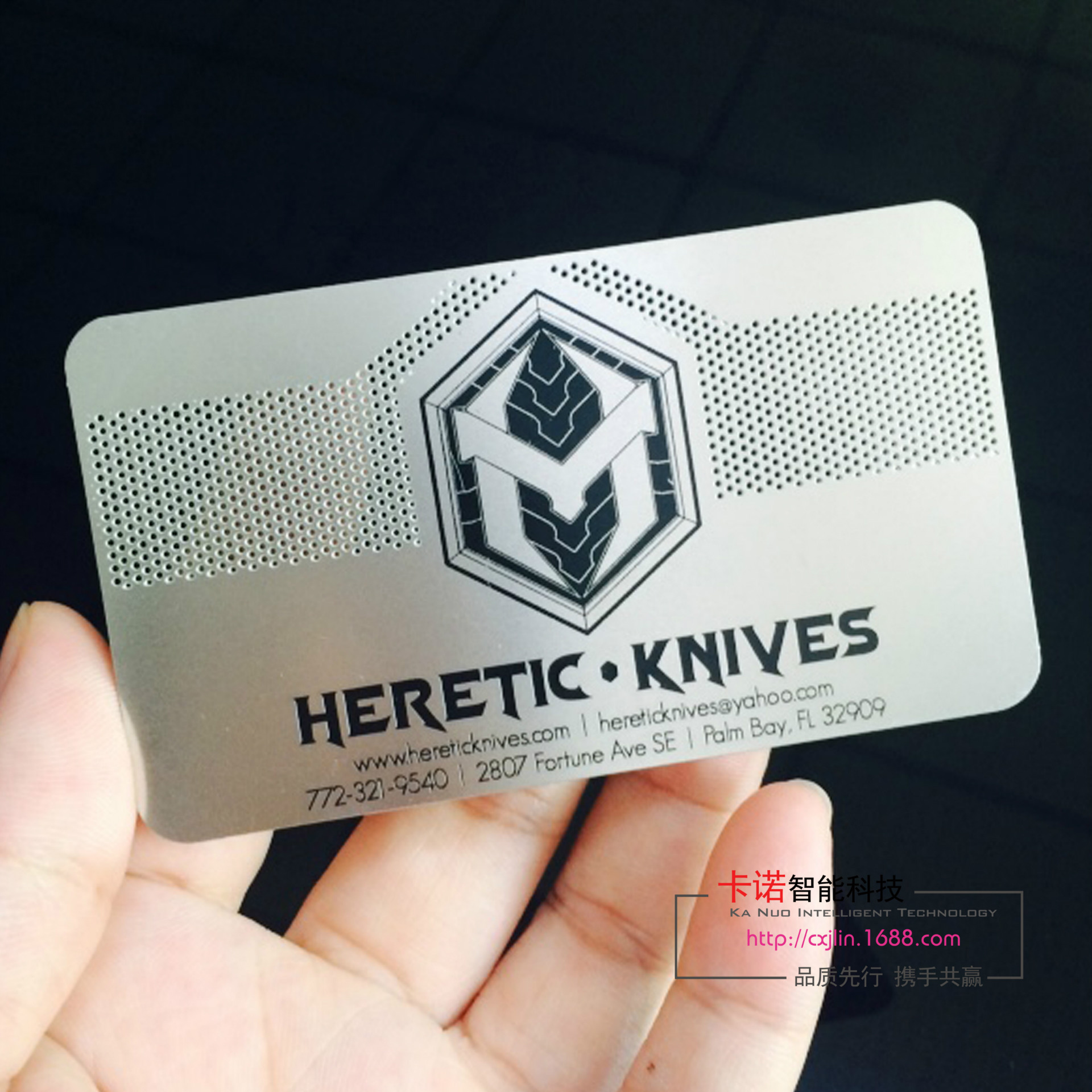 工厂定制不锈钢金属卡片美观高端304不锈钢材质简约不锈钢名片卡