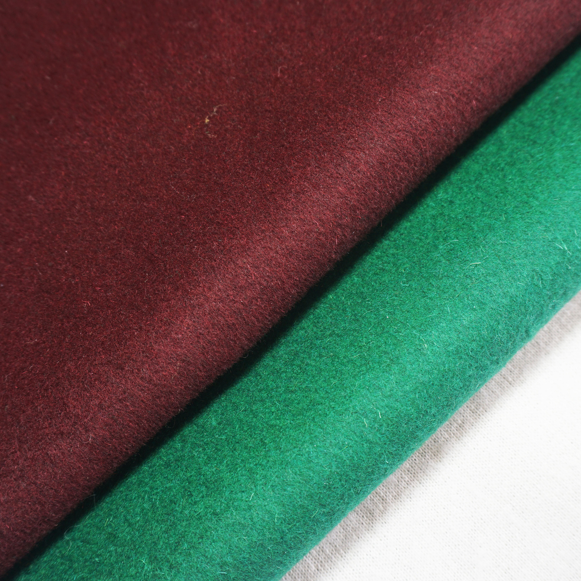 江阴毛纺2018秋冬双面呢粗纺素色毛呢面料 时尚顺毛大衣布料批发