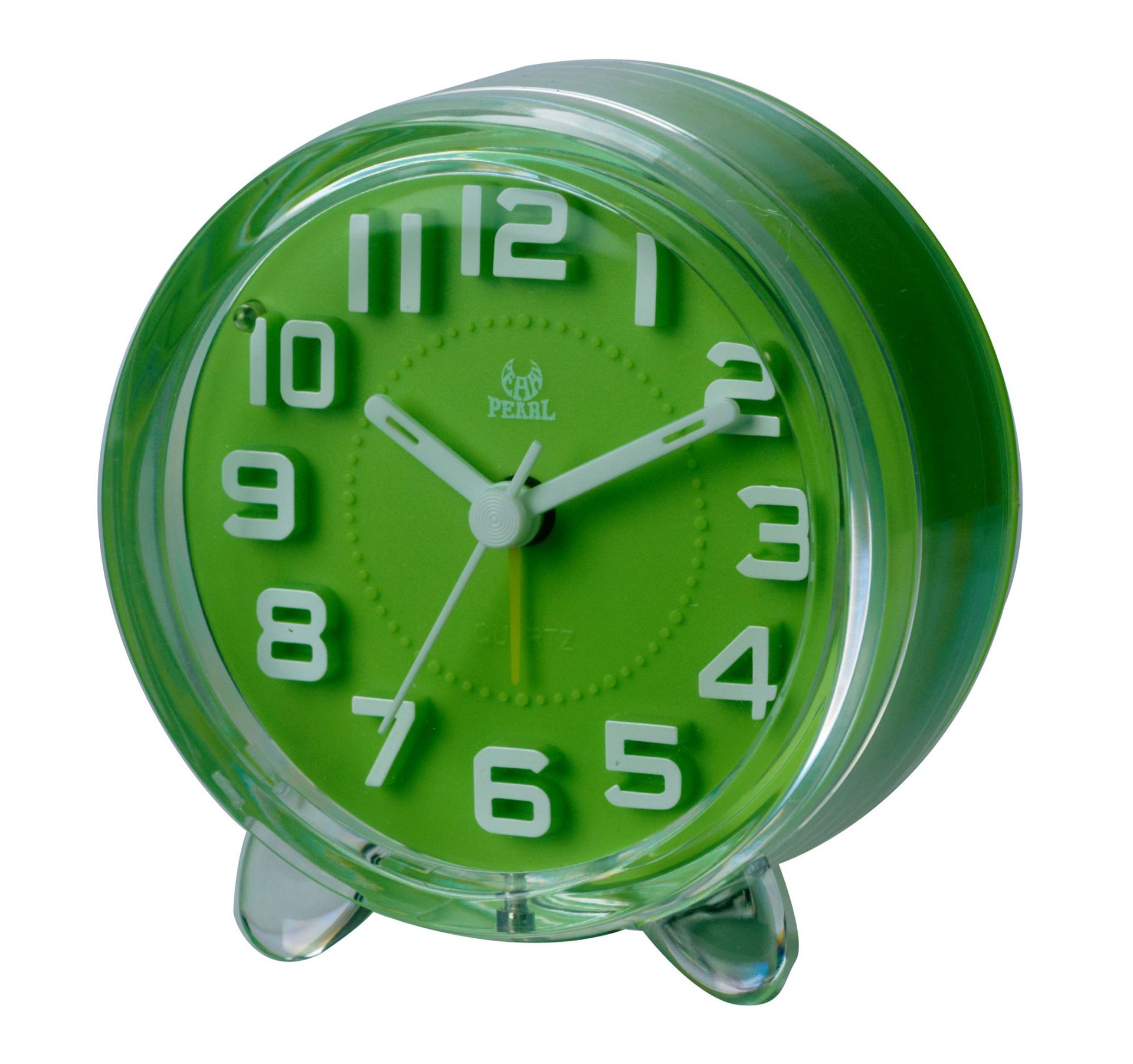 透明水晶立体闹钟 儿童闹钟 新款闹钟 糖果色闹钟 圆形床头时钟