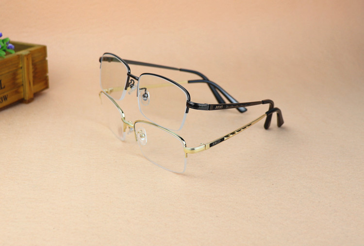 正品水晶近视镜男士款半框养目有度数舒适东海石头镜平光眼镜批发