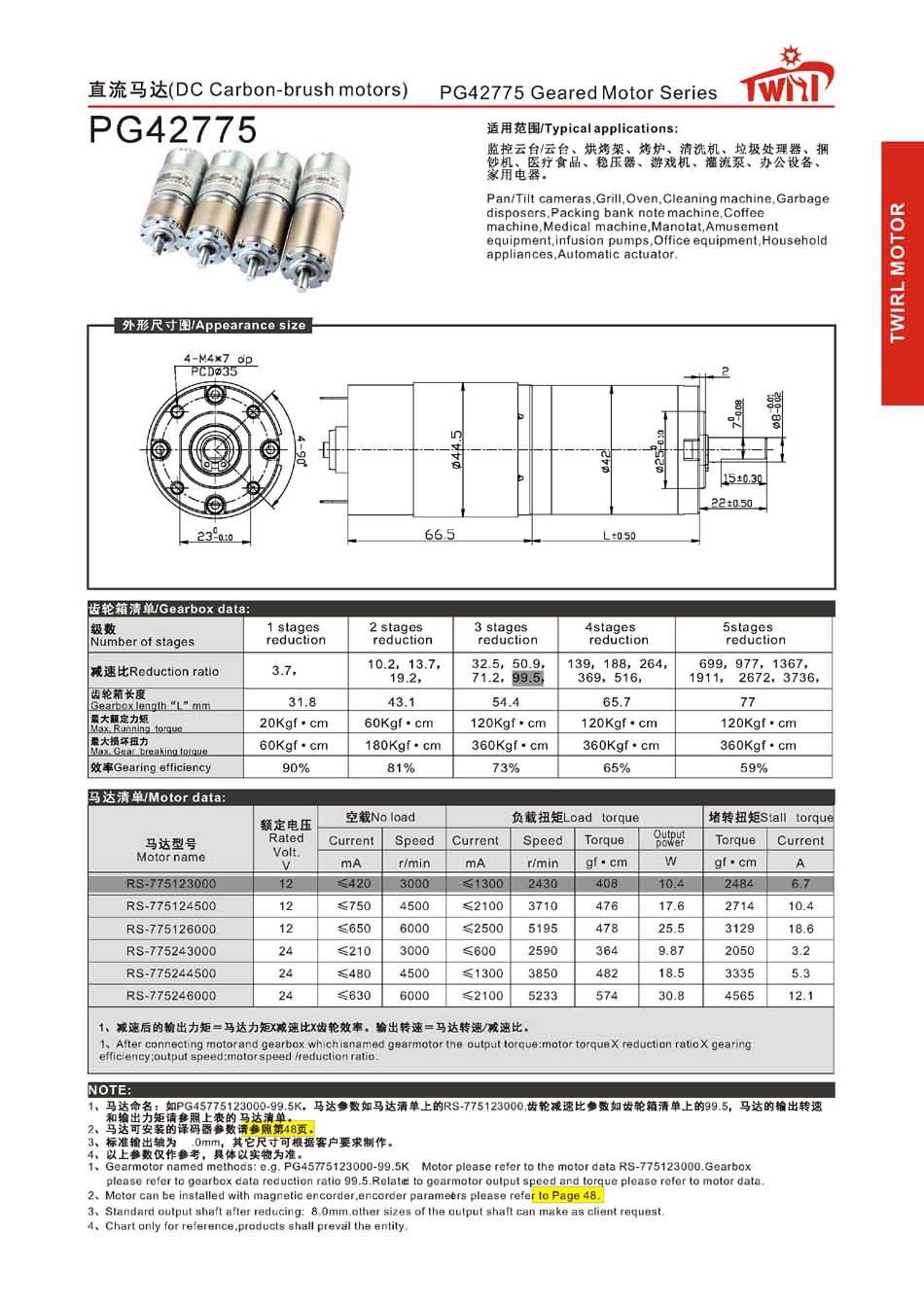 42mm775 行星齿轮减速电机12v24v直流减速电机自动售货机电机
