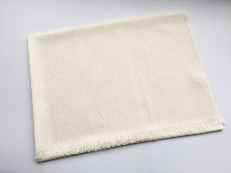 米白色本白80支羊毛围巾植物染色蓝染蜡染手绘diy专用教学白胚布