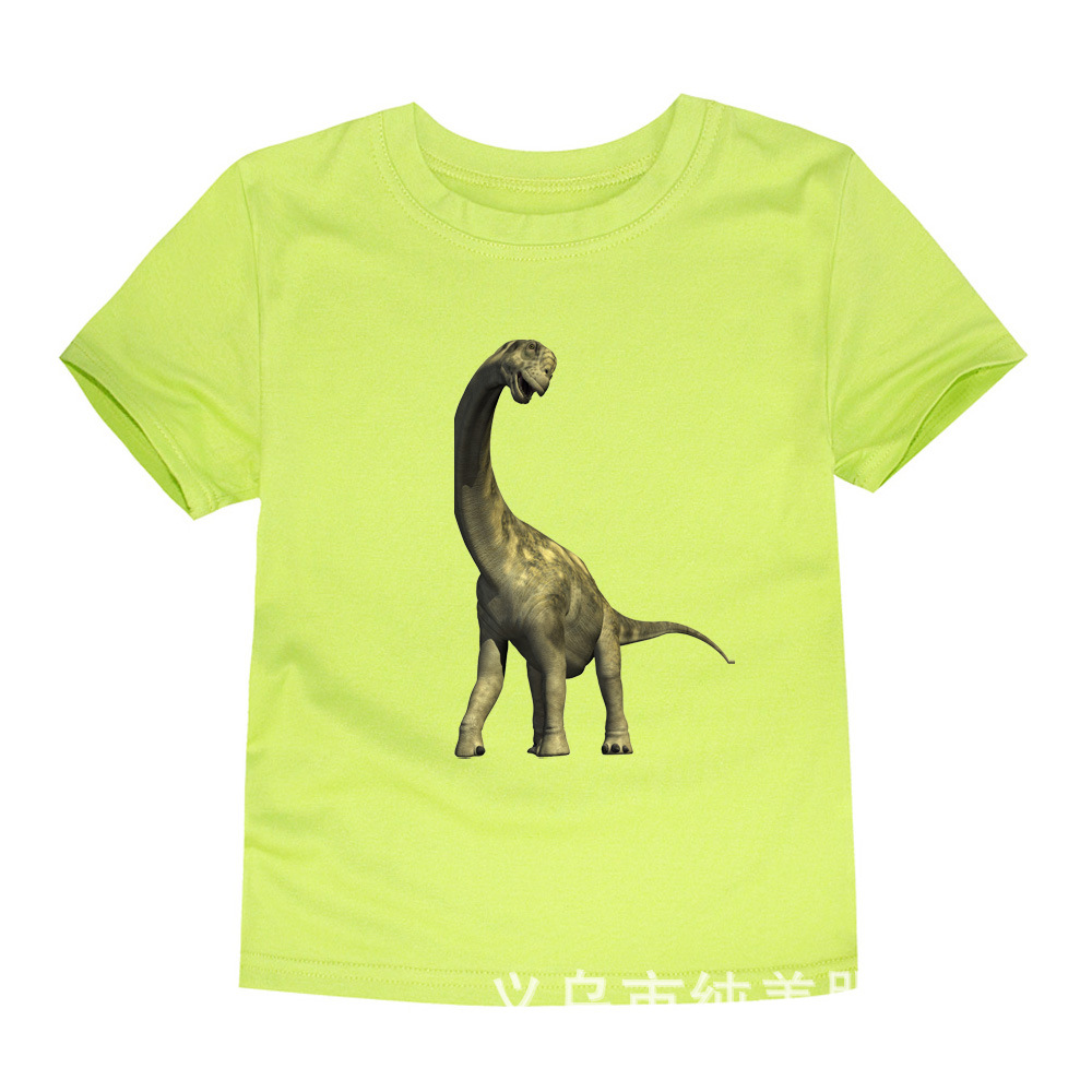 爆款2017夏季短袖kids t-shirt儿童卡通恐龙t恤半袖上衣dinosaur