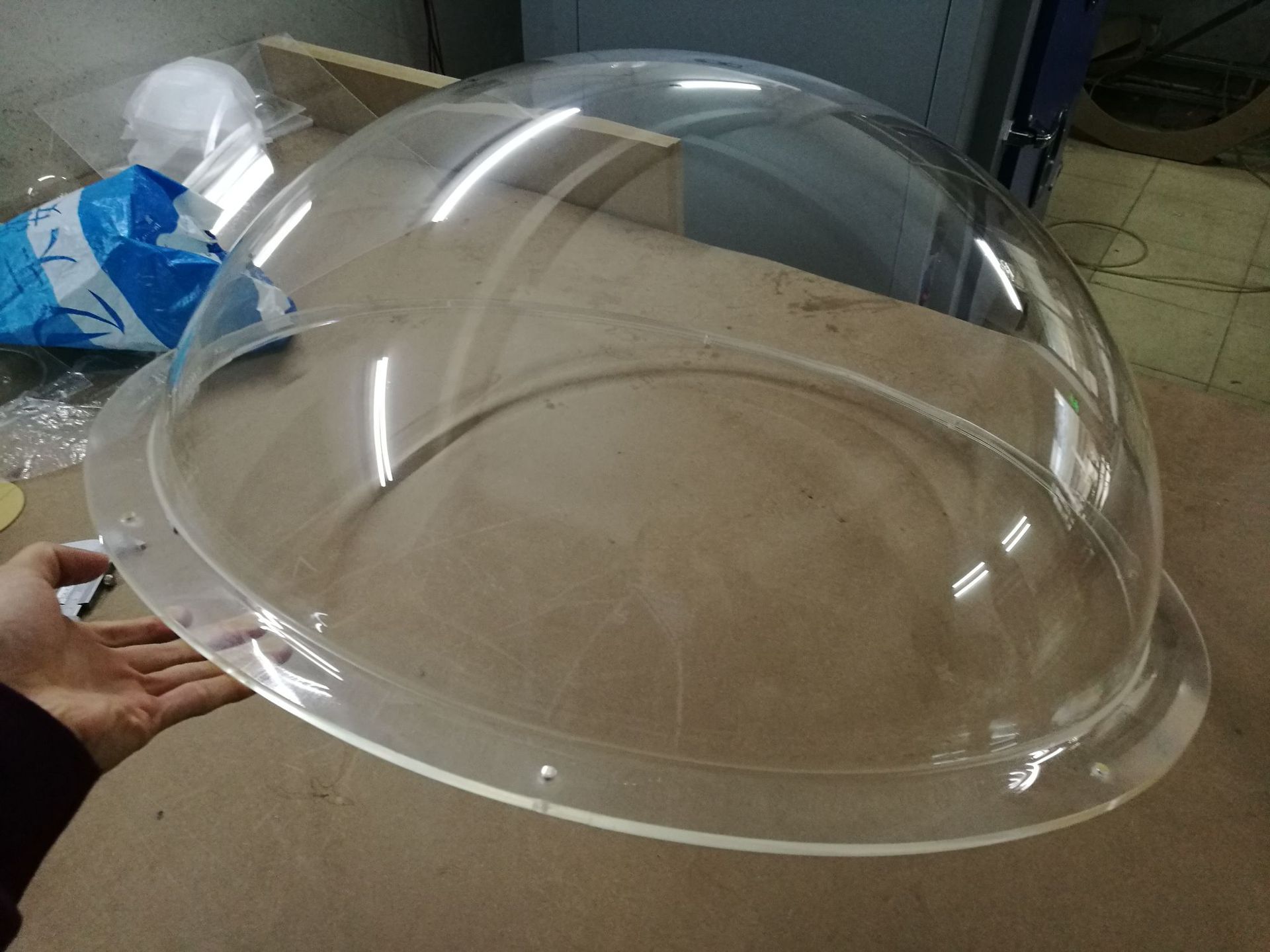 带边直径820mm有机玻璃压克力透明半球罩 仪器防护罩 防尘罩