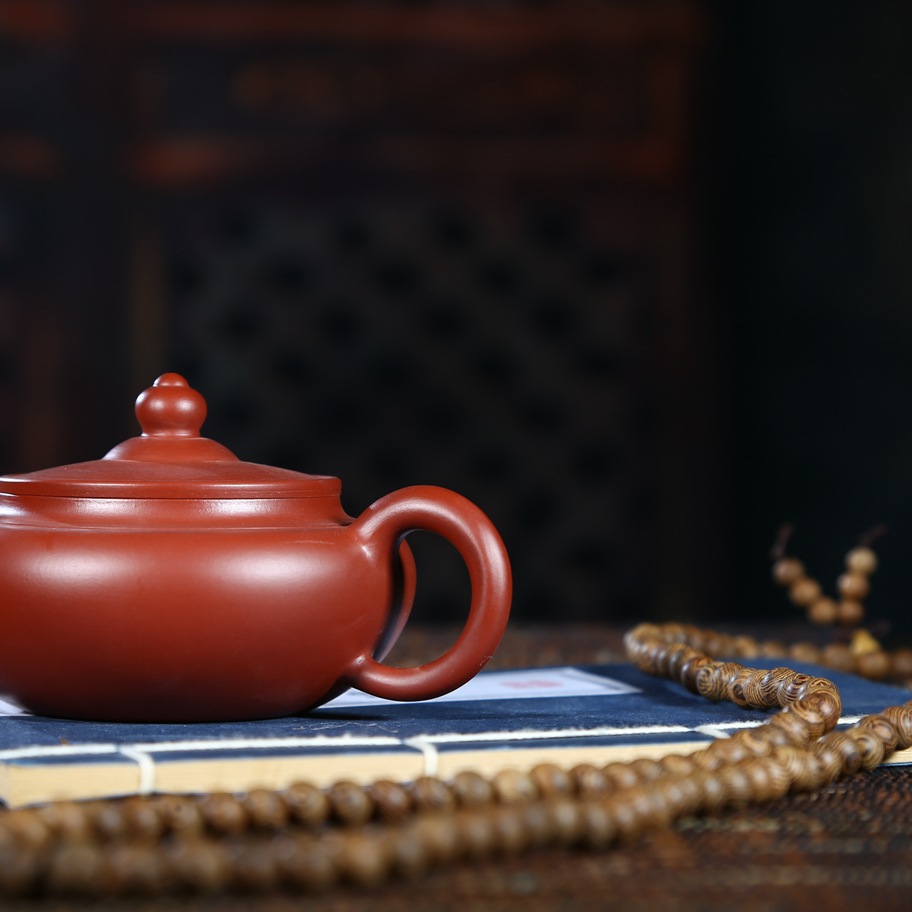 宜兴紫砂壶 原矿大红袍徐萍壶 祥贵全手工功夫茶壶助理工艺师制作