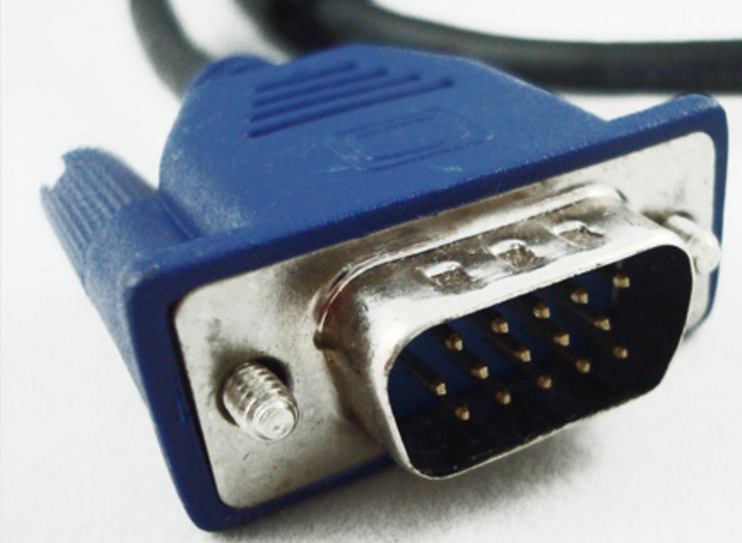 5米vga线3 5 15针公对公 电脑连接线 屏蔽磁环蓝头 配件批发
