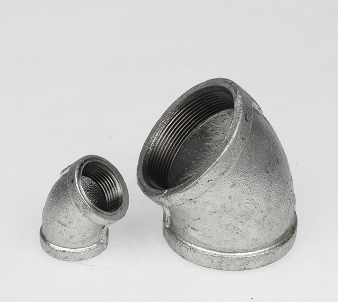 山西太谷厂家天和直销 热镀锌管件 玛钢管件 中标45度直弯头