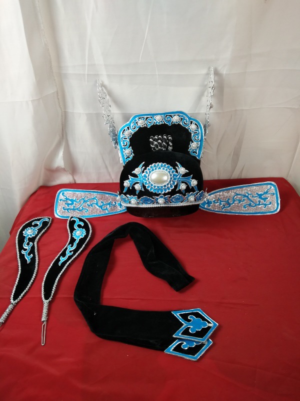 戏曲戏剧帽子 越剧 京剧帽子 小生巾 官帽两用帽子