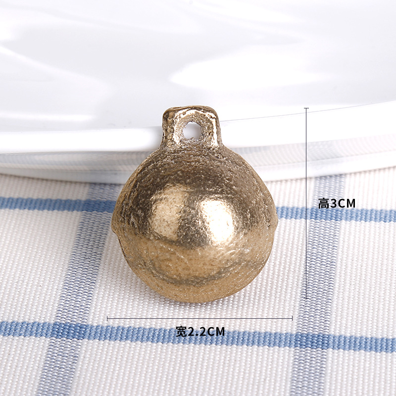 e005 一元扁虎头铃铛 铜铃铛辟邪 铃铛编织手链脚链配件批发热卖