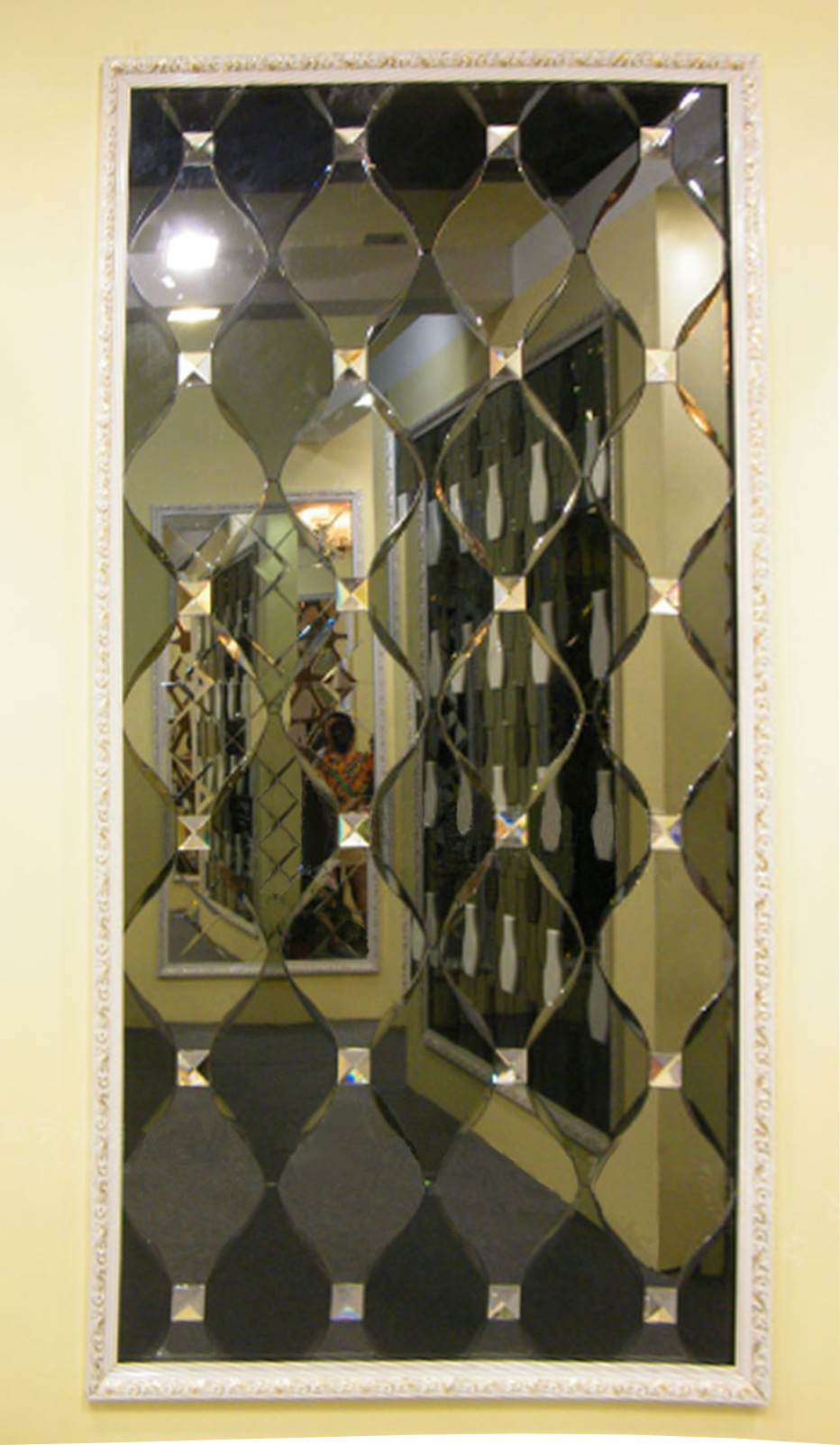 可定制艺术拼镜 沙发电视餐厅背景墙 茶镜玻璃镜砖吊顶