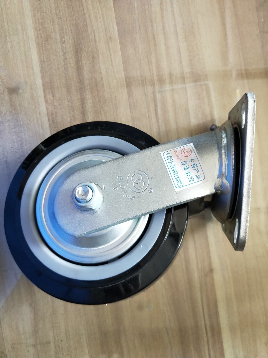 0成交392个特卖 globe环球牌脚轮经销商3寸中型双轴枣红色聚氨脂万向