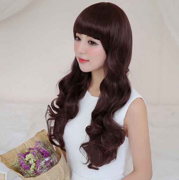 假发女长卷发圆脸大波浪发型长发假发假头发女假发套自然逼真