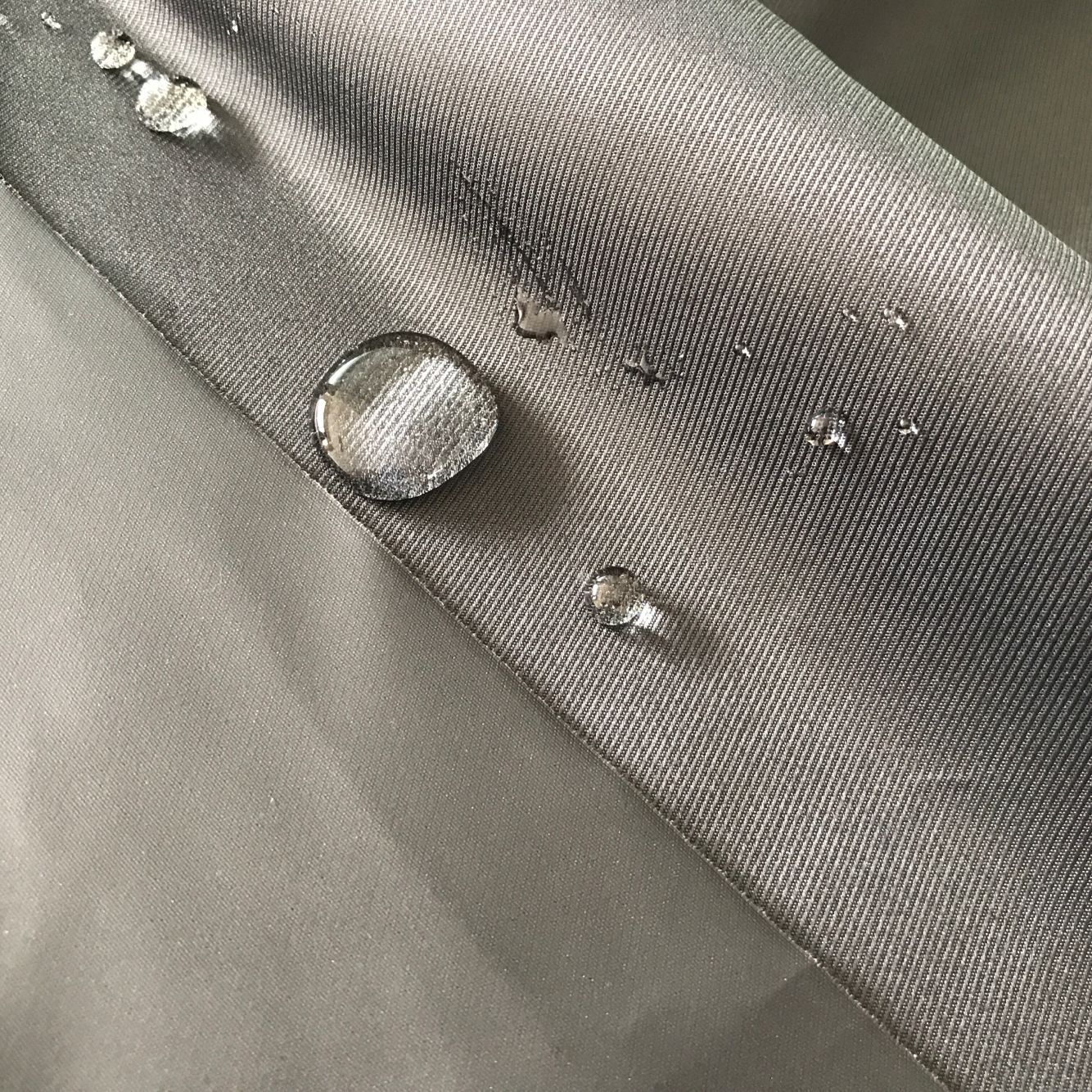 批发防水制服工装面料150d斜纹呢执法制服防水透气透湿面料pu