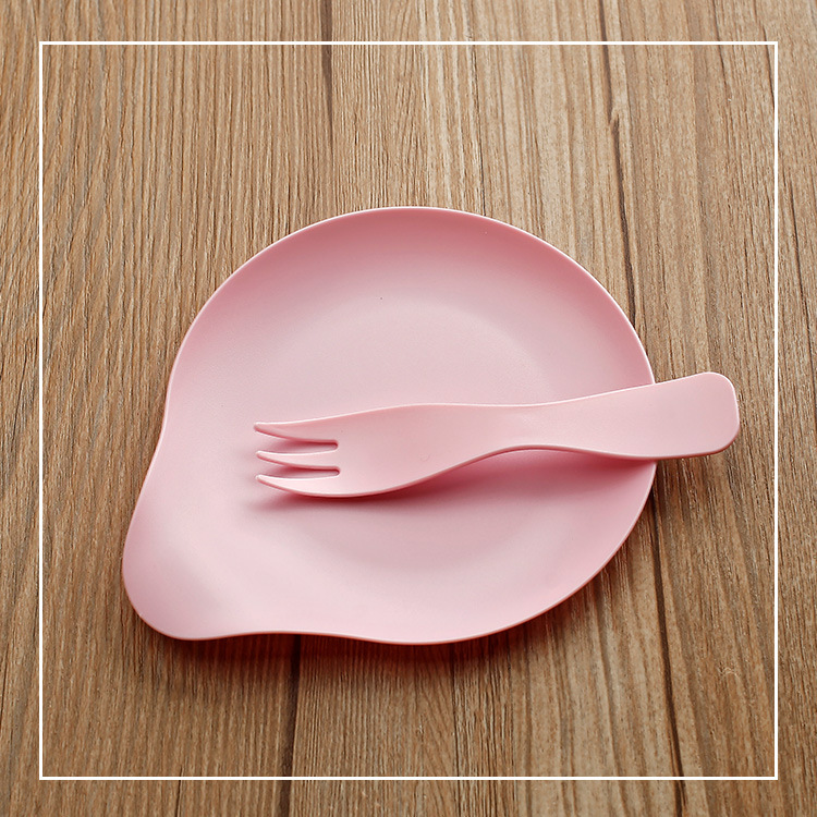 蛋糕盒四合一生日刀叉餐具一次性蛋糕刀叉碟盘套装水滴盘波浪叉子