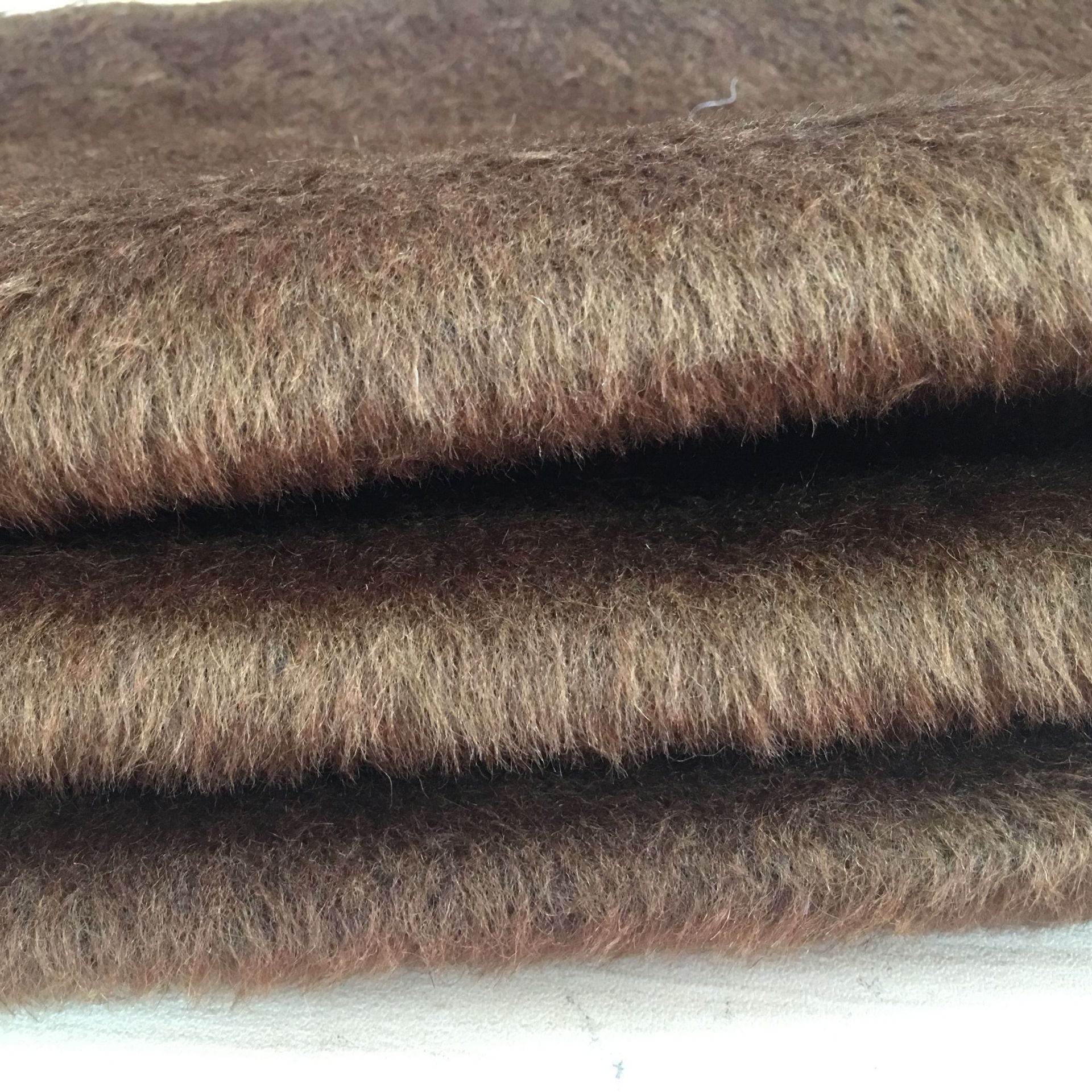 双面阿尔巴卡 一面长毛一面短毛羊驼绒面料 双面呢面料毛呢面料