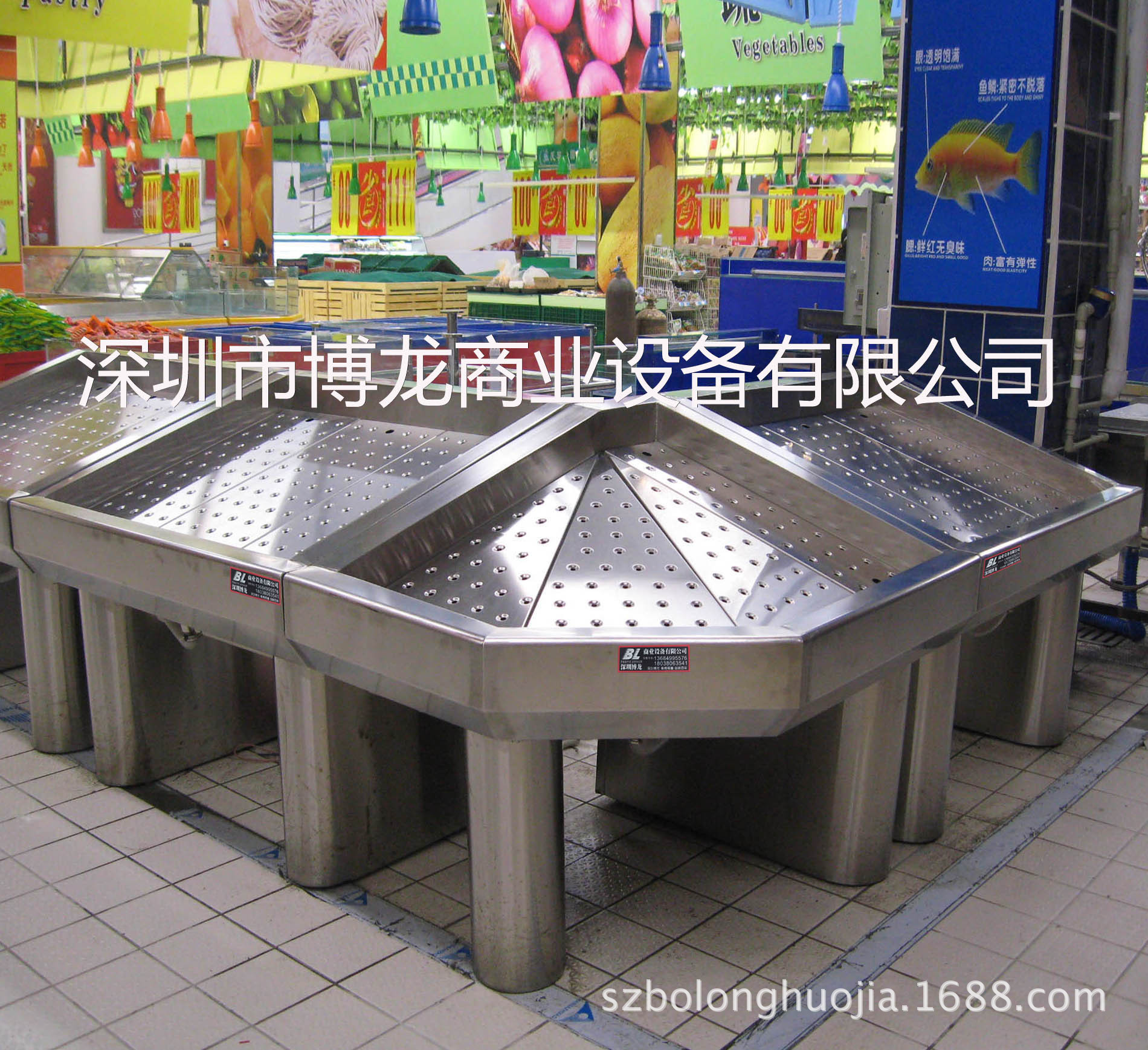 厂家供应超市不锈钢冰鲜台