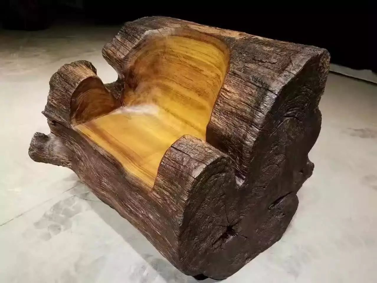 黄桑木整体天然脚霸气靠背椅