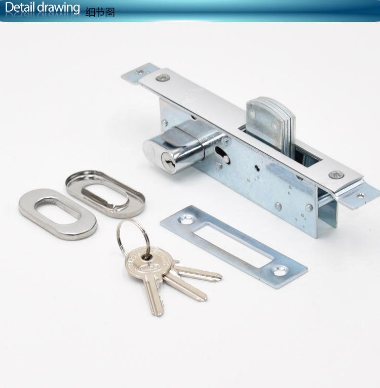 朗偌威厂家批发米高锁定制 防盗门锁体 锌合金室内锁 带勾多点锁