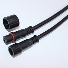深圳厂家直供 2*1.0mm  防水公母连接器  汽车灯插头线 DC插头线