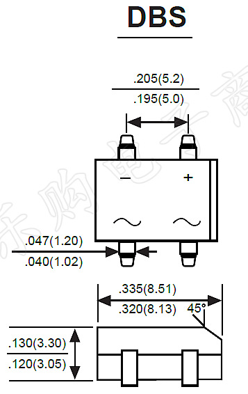 db107s 贴片sop-4 平脚 1a 1000v 整流桥 方桥 桥堆 全新
