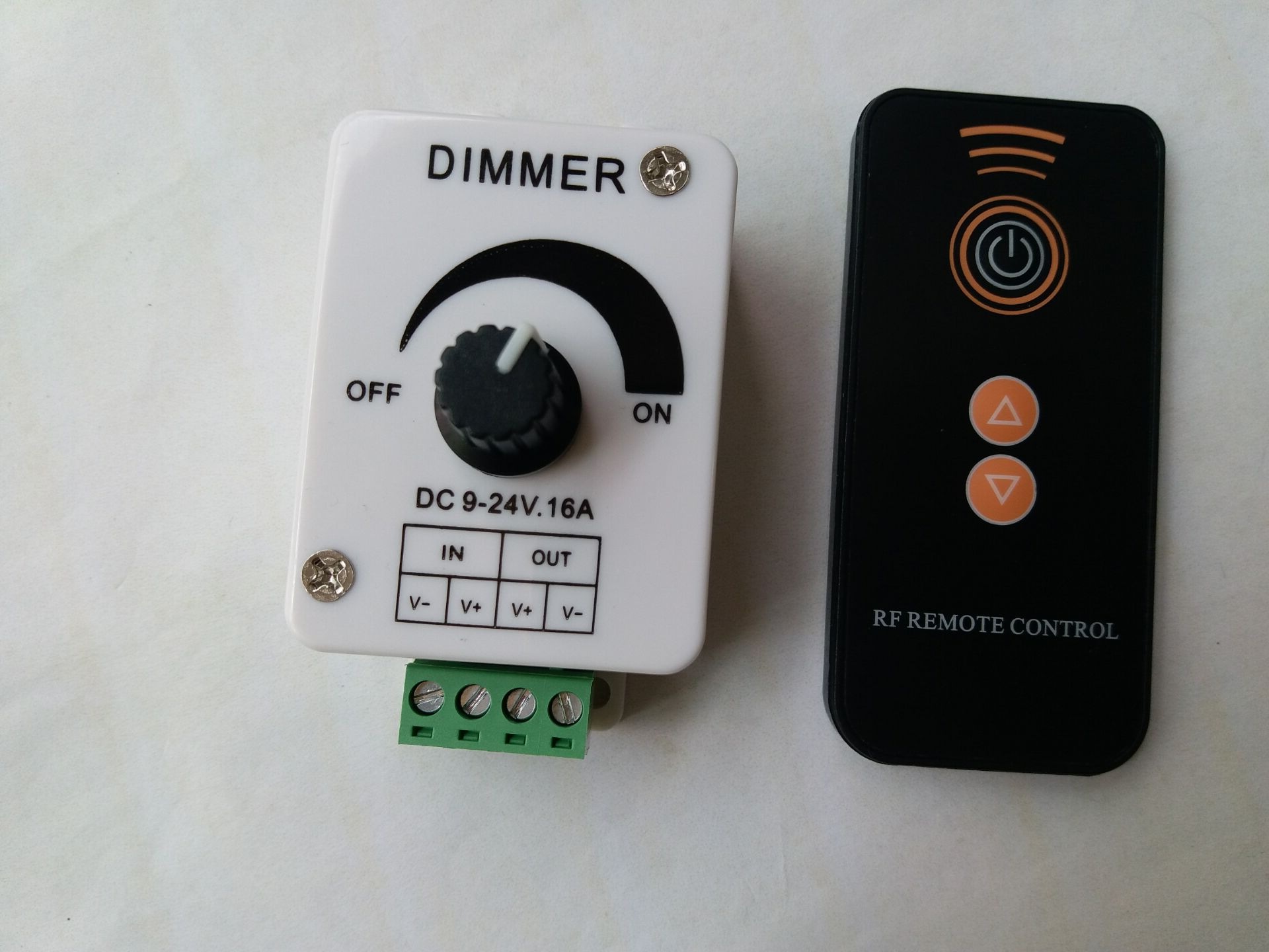 led亮度调节器12v手动无极调光开关24v旋转遥控同步调光控制器16a-阿