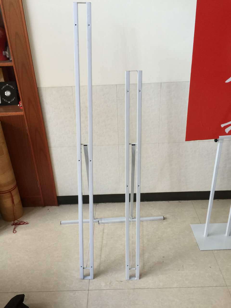 5 米铁质人形支架 立牌20mm方管 h型广告