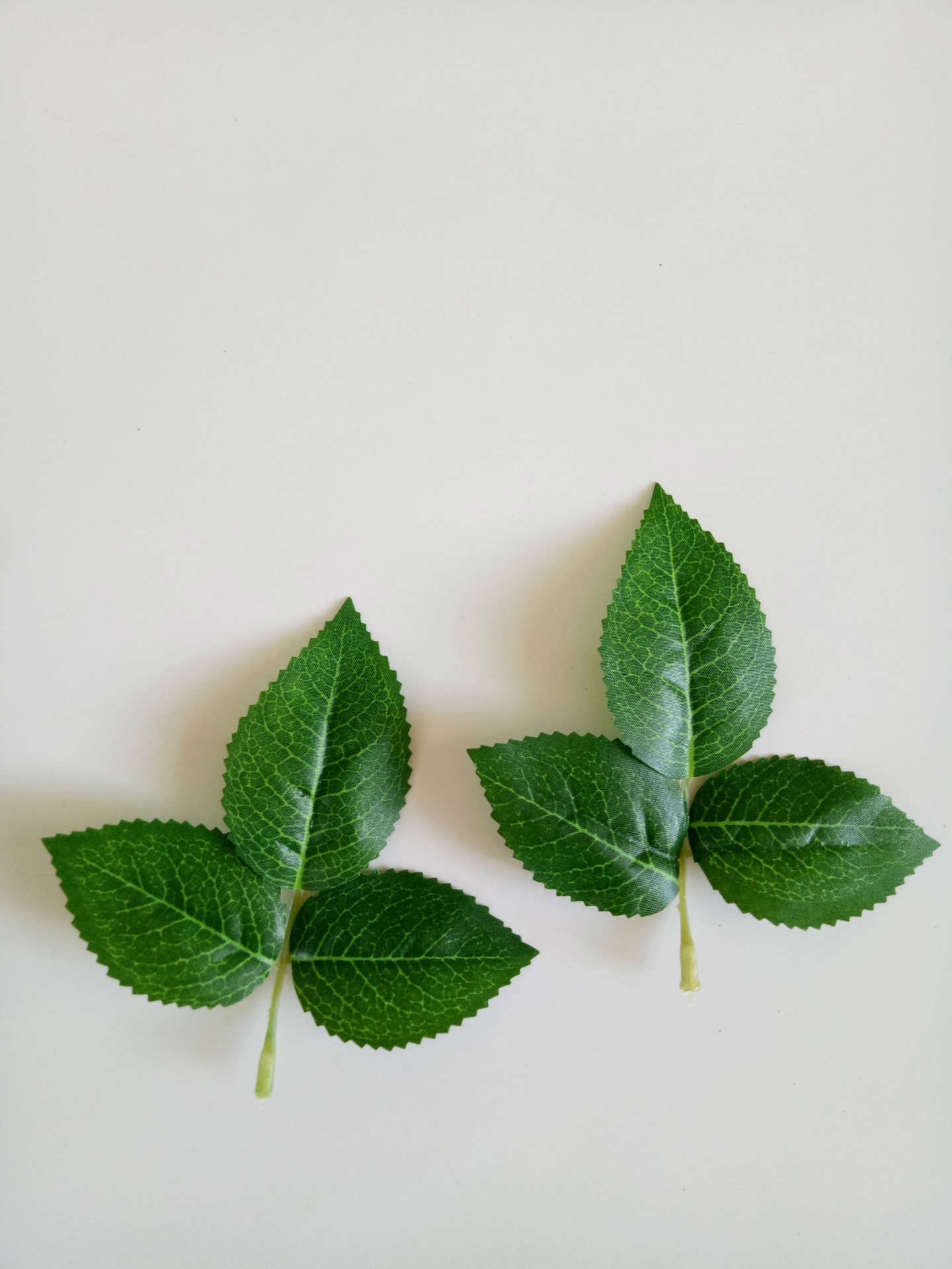 仿真玫瑰绣球叶子 手工diy丝网花插花材料配件 仿真花丝印玫瑰叶