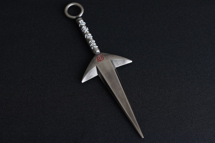 动漫周边 火影忍者 鸣人 四代目手里剑22厘米带皮套兵器模型刀扣