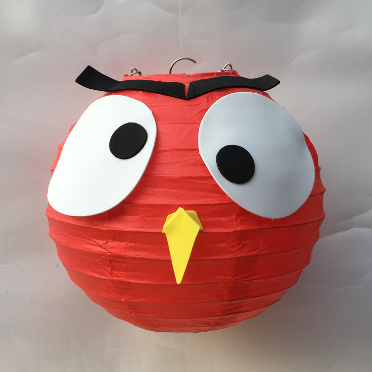 纸工艺品现货40款儿童diy手工灯笼 元宵节花灯卡通手提折叠纸灯笼