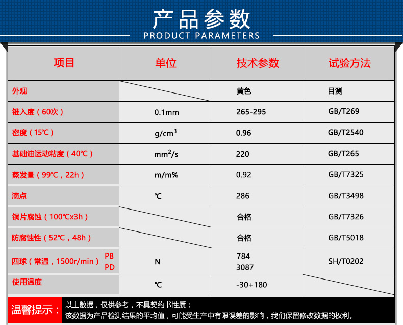长鸣7019-1极压高温润滑脂 3#锂基脂 耐高温润滑脂 工业高温黄油