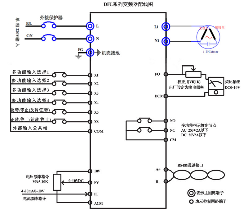 单相220v变频器接线图图片