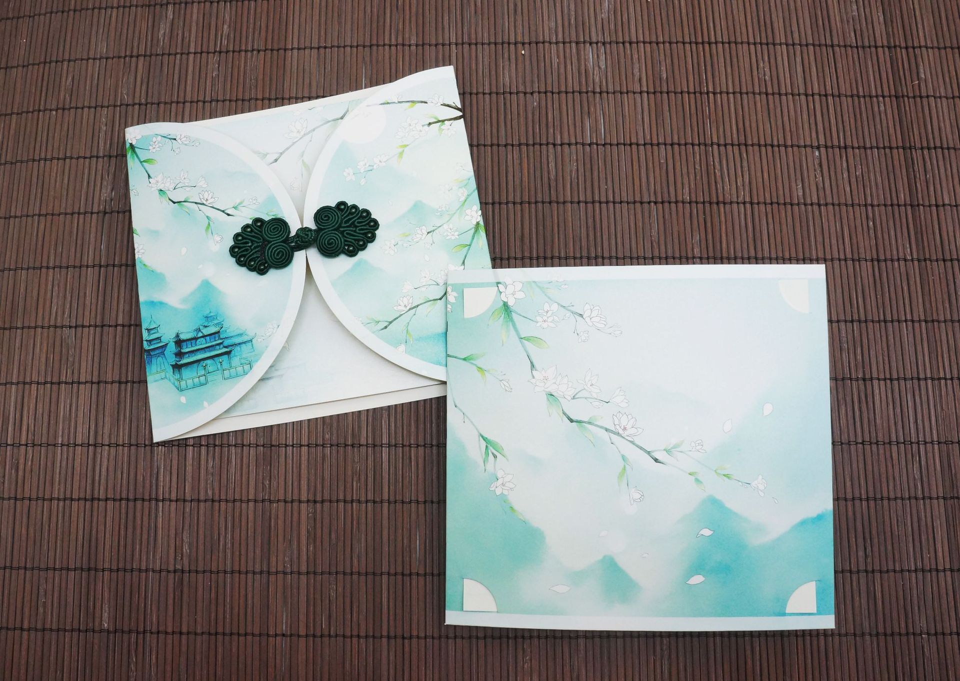 古风唯美盘扣贺卡邀请卡贺卡中国风节日卡片复古赠品卡礼品小卡片