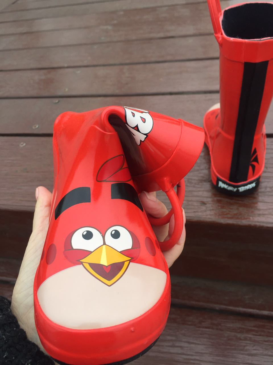 原单愤怒的小鸟angry birds天燃橡胶儿童宝宝学生幼儿雨鞋雨靴