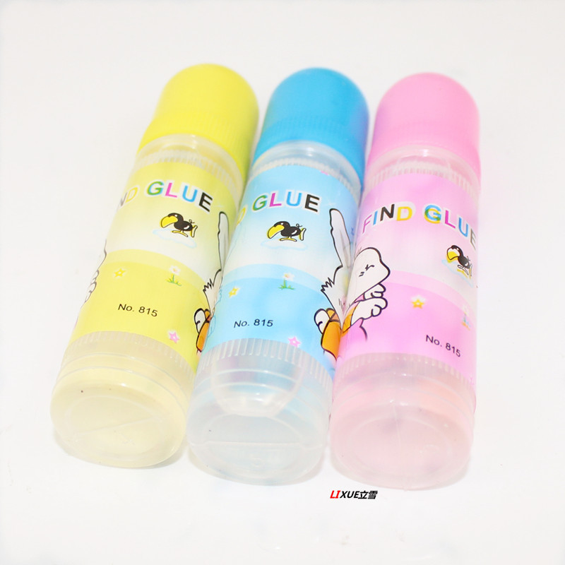 y17立雪文具 卡通胶水液体胶水圆头刷子学生胶水非固体胶学生815