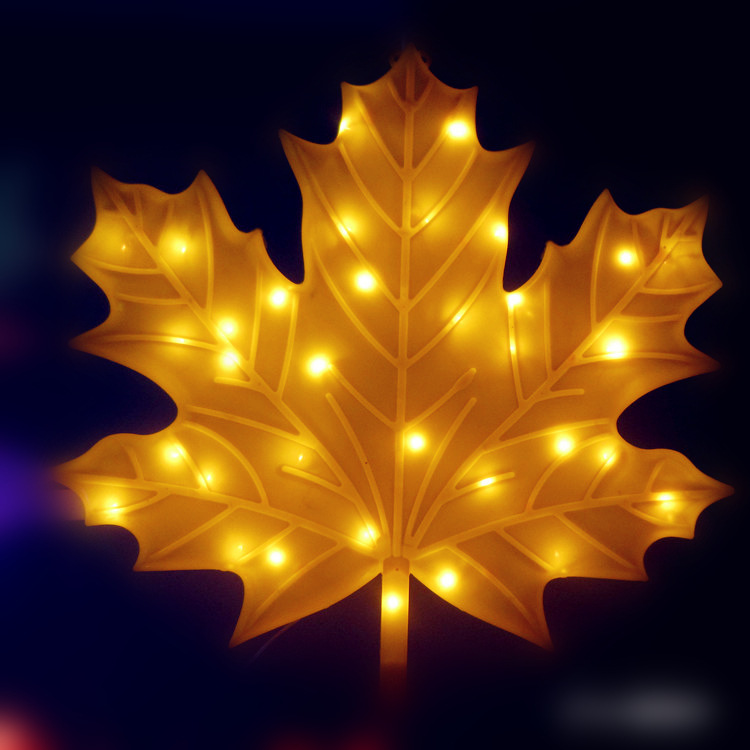 led仿真枫叶银杏叶发光树灯景观庭院树灯街道亮化户外防水装饰灯
