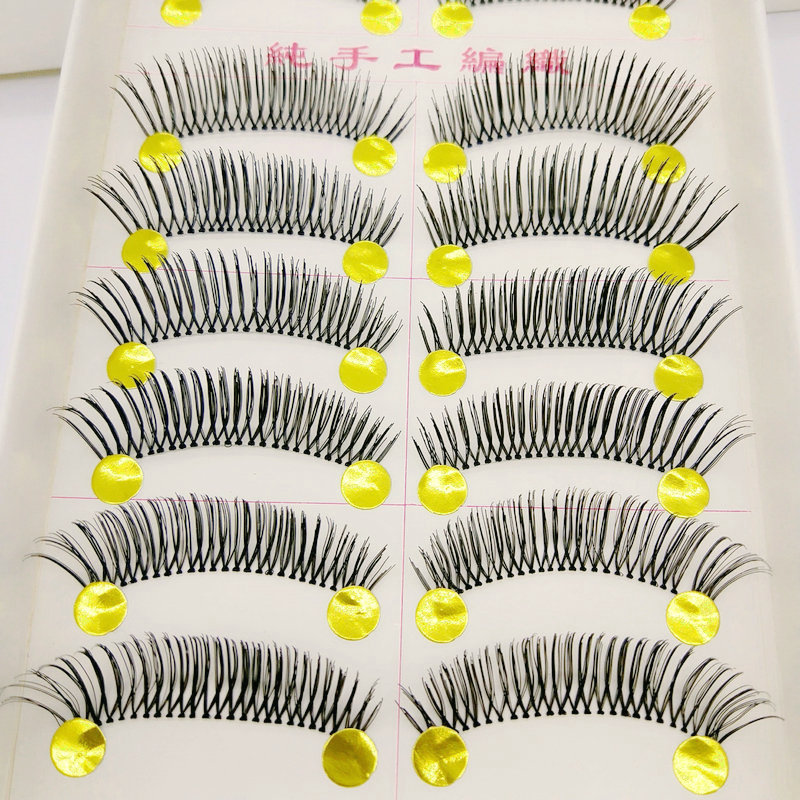 254#10 Pairs Taiwan Handmade Eyelash Thick Natural Sheer Root False Eyelashes